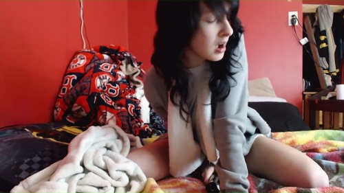 Super hot how she checks her panties for a wet spot