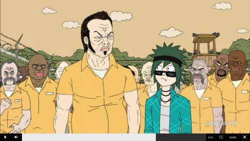 Re-posting Older Works Of Nicky And Maelstrom In The Superjail Art Style: The First Is A Screenshot Insert,