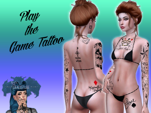 Play the Game Tattoo⚫️  1 swatches⚫️  works with all Skins Tag me @alixdekostube and show me your pi