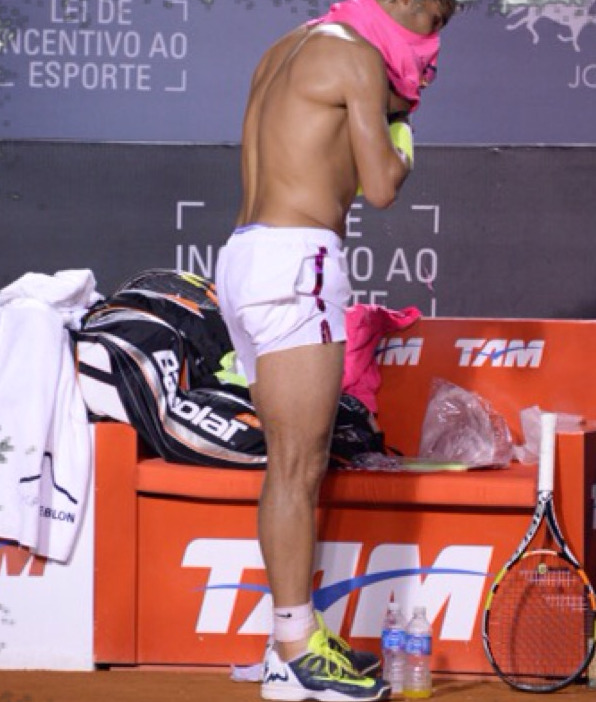 assofmydreams:  Nadal taking his ass teasing to whole new levels!