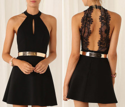 fashionmia1:  Halter skater dress >>>>