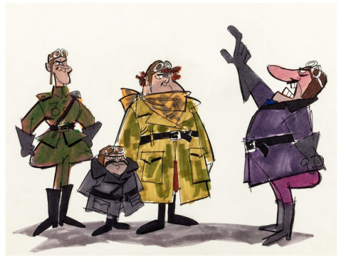 talesfromweirdland:Concept art for the 1969 Hanna-Barbera series, Dastardly and Muttley in Their Fly