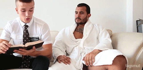 doyoulovemymen:  And the Bible says : “Grab the latin man’s dick because it’s