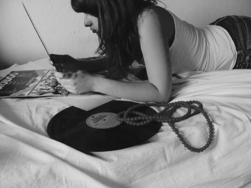 Girls with Vinyl Records