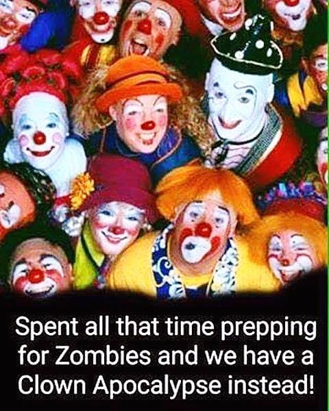 This’ll make you WISH for zombies!…#zombie #zombies #clown #clowns #clowning #twd #thew