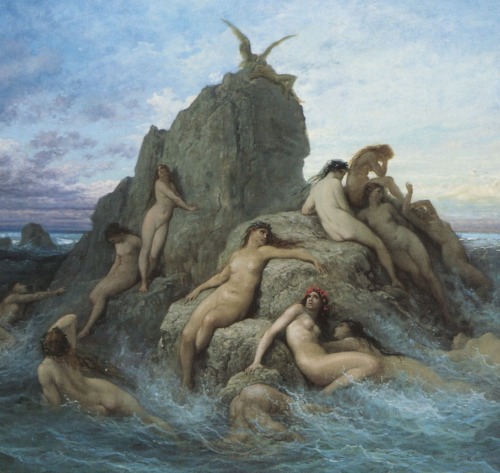 Detail: Oceanides or Naïads of the Sea, by Gustave Doré (1832-1883).