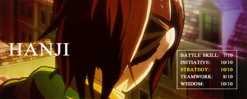 snkgifs:  SnK Alphabet:↳  S for Strategists  