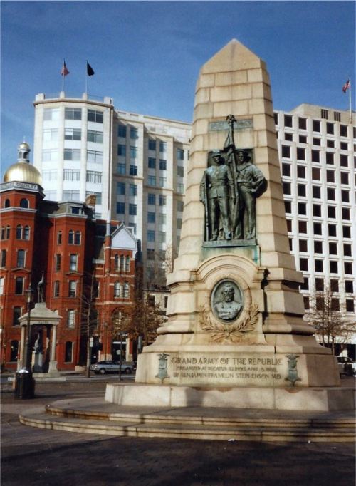 Grand Army of the Republic Monument (Temperance Fountain at Left Edge), Pennsylvania Avenue, Washing