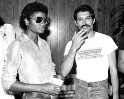 ohmy80s:  Michael Jackson & Freddie Mercury