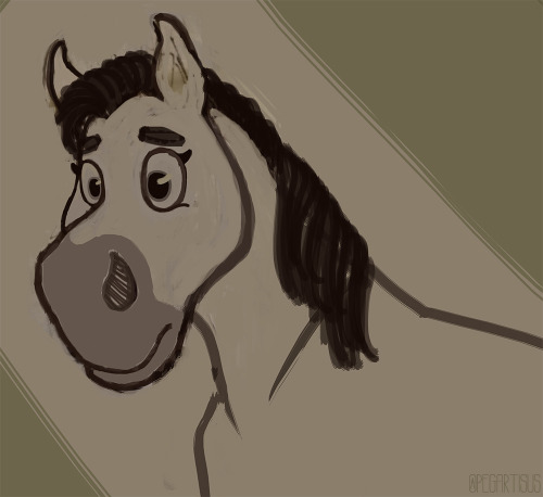 Portrait Of A Honse, Based Off Of A Quick Ball Point Pen Doodle That Was Digitalized And Finished Up