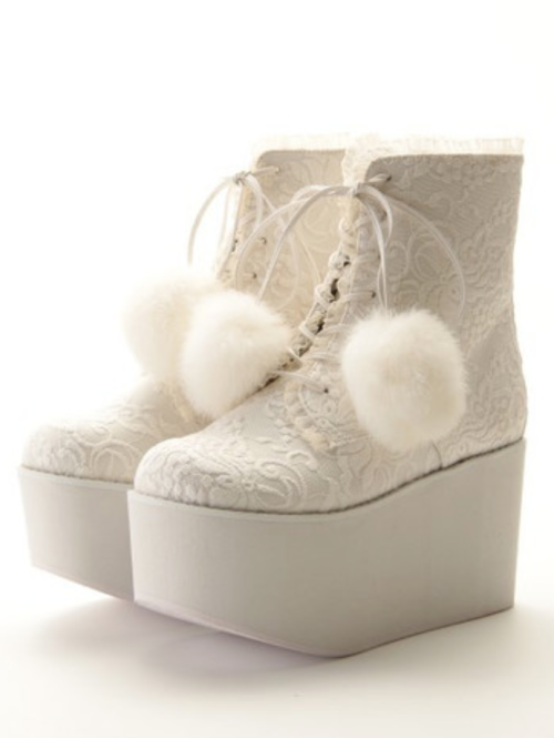 mahouprince:  Swankiss Bonbon Lace Boots(these shoes qualify for free shipping + find out how to receive 10% off your order!)