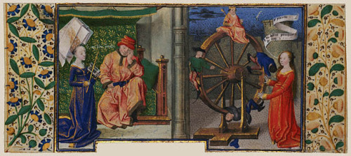 The Wheel of Fortune by the Coëtivy Master, c. 1460-70; France