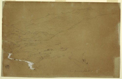 Valley With a Stream and Houses, near Guaranda, Ecuador, Frederic Edwin Church, June 4, 1857, Smiths