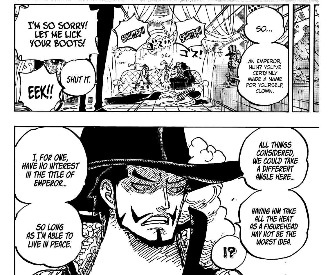 One Piece 1058: Crocodile And Mihawk Return