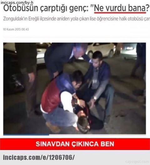 Otobüsün çarptığı genç:"Ne...