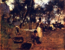 bofransson:  Gathering Olives John Singer Sargent - 1878 