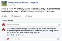 phantoms4evr:  sleuthhammer:  A man made a facebook profile called Ask ForHelp and replied to complaints about Target’s gender neutral toys and bedding - and people thought he was Target’s customer service. (51 photos)  I AN DYING THIS IS AMAZING