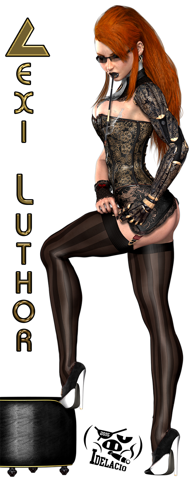 idelacio:  Lexi Luthor as commissioned by Adienke getting annoyed while trying to