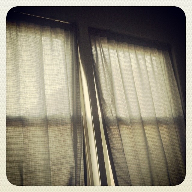 Curtains are great for those days where you want no one to see you. Screw you mean