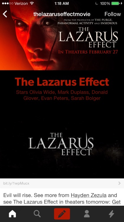 thelazaruseffectmovie you spelled Olivia’s last name wrong in your description