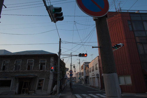 yeule:   deserted street at the exclusion zone in fukushima 