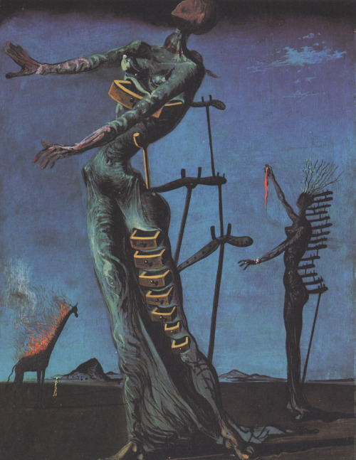 artist-dali: The Burning Giraffe, 1937, Salvador DaliMedium: oil,panel