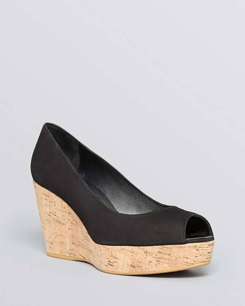 Stuart Weitzman Open Toe Platform Wedge Sandals - Anna CorkSee what’s on sale from Bloomingdal