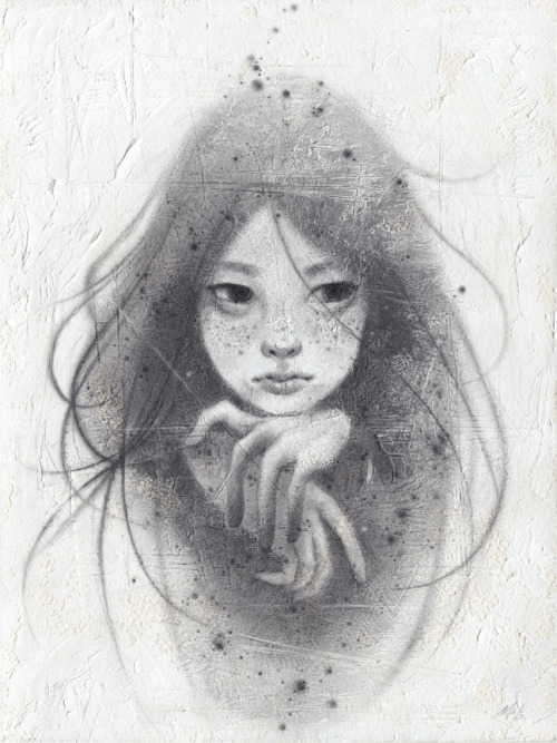 shardula:  One of my latest pieces, “Mikako” will be making her new home in Japan. 9” x 12” inches, graphite on textured paper. If you want to get the preview for the group show “Muses in Swoon Gallery, Los Angeles, CA. please email Ally: swoongalleryla@g