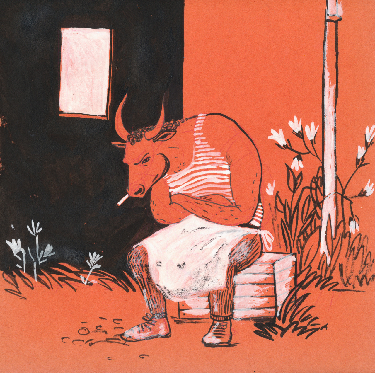 sabinahahn:“The Minotaur doesn’t like to smoke, but smokes anyway, smokes menthols