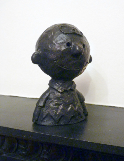 Bronze sculpture of Charlie Brown, originally directly from a wax sculpture (as opposed to the usual