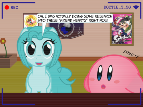 askthecookies: Bluh: So, you were saying? Kirby: *Poyo-based noises* Bluh: I see! That’s certainly interesting!  x3