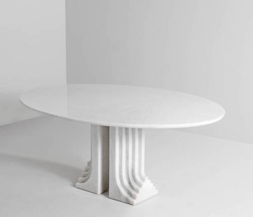 virtualgeometry: Oval Marble Dining Table ‘Samo’ by Carlo Scarpa / 1970s