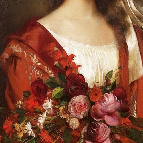 die-rosastrasse:Red in paintings of women ♥Albert Lynch;Marcello Bacciarelli;Émile Ver