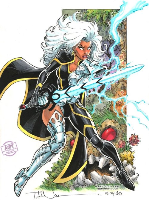 mrchicsaraleo:theartofthecover:X-Men’s X of Swords: Storm with Soulsword on Krakoa Island wate