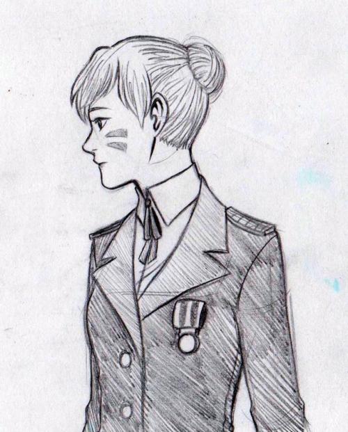 thesweetreaper:”I never really found this comfortable…”D.va in formal military wear.