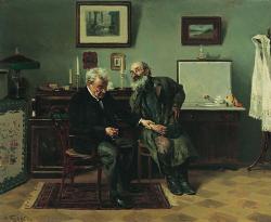 At the doctor’s, 1900, Vladimir Makovsky