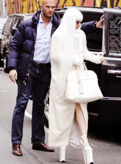  Gaga in New York City earlier today (3.25.14). 