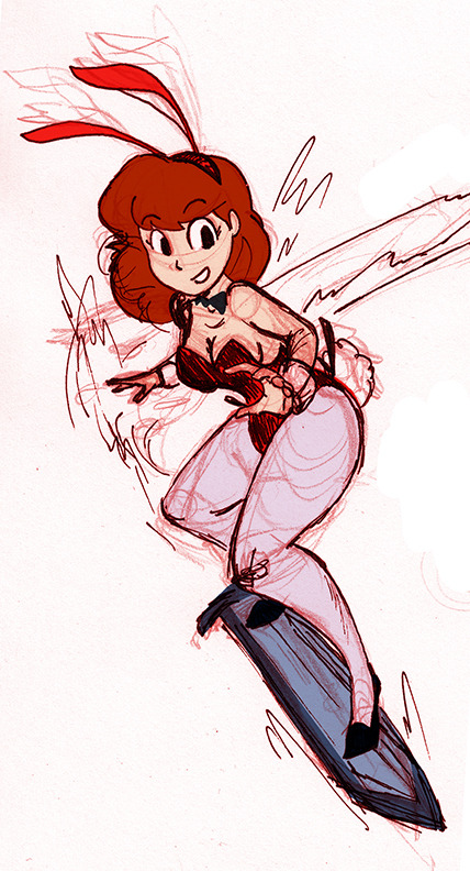 arg-o-naut:  Sketch dump pt 2. Anime girlies. Thighs for days.   Mink! &lt;3