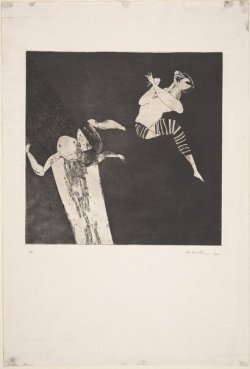 nearlya:  George Baldessin. Acrobat, etching