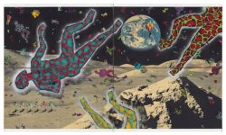 terminusantequem:  David Wojnarowicz (American, 1954-1992), Science Lesson, 1982-83. Acrylic, spray enamel and photographs mounted on four masonite panels, 243.8 x 365.7 cm