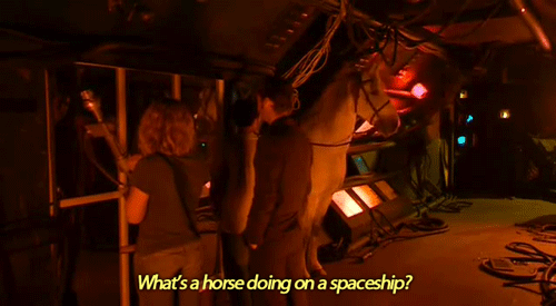 florawrsaurus:Because nobody can convince me that he wouldn’t take the horse from the spaceship