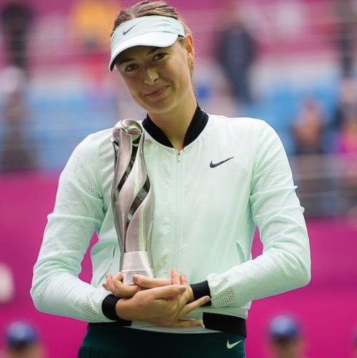 alwayswithsharapova: Tianjin Open Champion | 36th career trophy. Maria Sharapova defeated Aryna Saba
