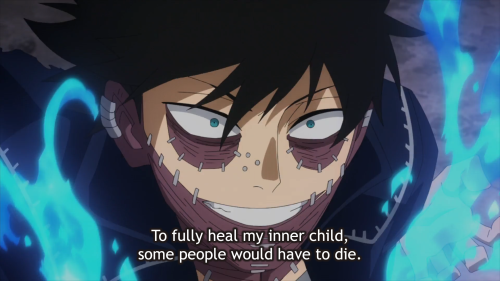 wrongmha: Dabi: To fully heal my inner child, some people would have to die.Source: Twitter