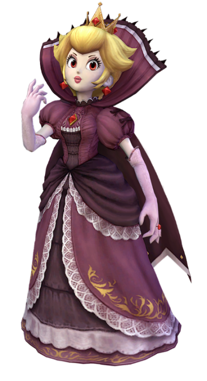 superpsyguy: scrambledmeta:  squky:  idolmonkeh:  Loving the alt Peach costume. ;D  Guys, this is Shadow Princess Peach from Paper Mario TTYD.     [x] 