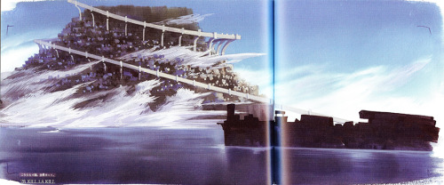 h0saki:Honnou City sceneries and concept arts,hand-painted by Kill la Kill background artist and art