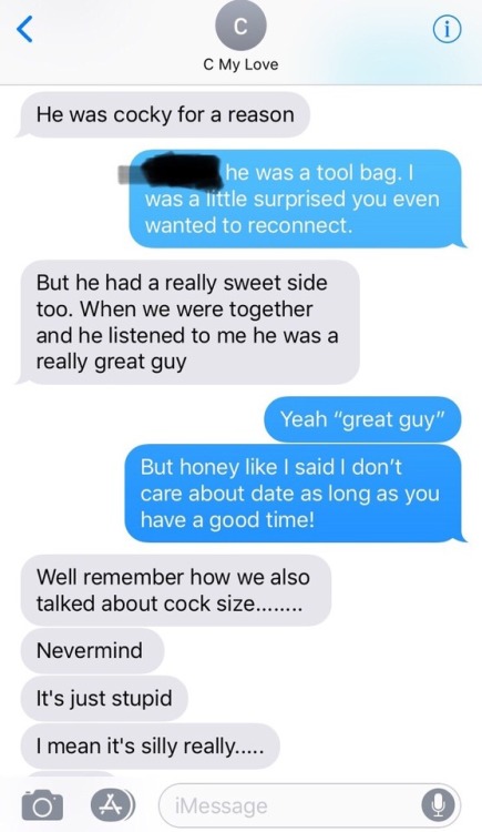 dfunny1985:  Wife went out with an ex last Friday night. She came home and gave me the details. Needless to say it was a great feeling she had seeing her ex and catching up