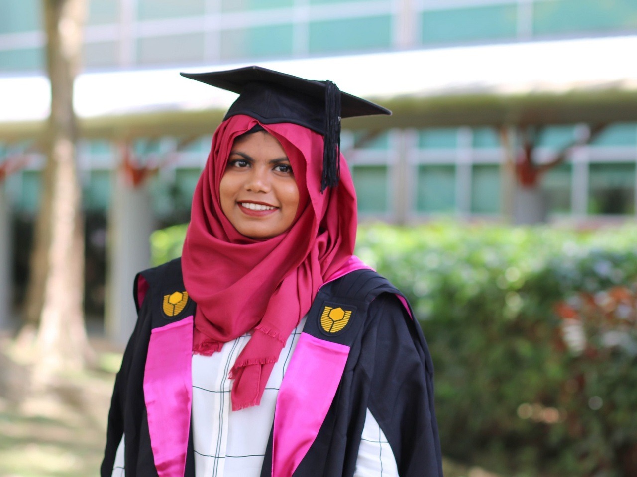 “My initial university experience was an emotional roller-coaster. Coping with a new life away from home in Maldives was challenging. Thanks to the diverse and very inclusive campus community, the amazing lecturers and all the great friends I’ve made...