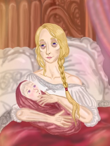 sweetestpopcorn: Aemma Arryn and Rhaenyra Targaryen by the very talented Shrinkydinks, inspired by a
