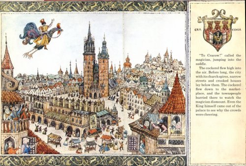 lamus-dworski:Excerpts from the book “The Magician of Cracow” written and illustrated by the Polish-