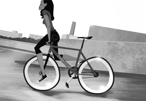 thorstenhasenkamm: “Fixie Girl Skidding”